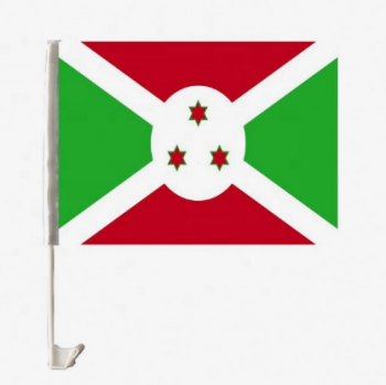 precio barato 100d poliéster burundi Car windows flag