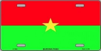 Burkina faso vlag kenteken, wereld land vlag aluminium 6 