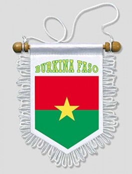 burkina faso - 5 x 6 polegadas - bandeira de galhardete de bandeira de carro e parede