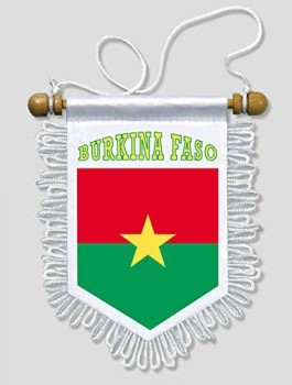 burkina faso - 5 x 6 pulgadas - bandera del banderín de la bandera del coche y de la pared
