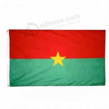 benutzerdefinierte Polyester Hand Auto Nutzung Burkina Faso Flagge Banner