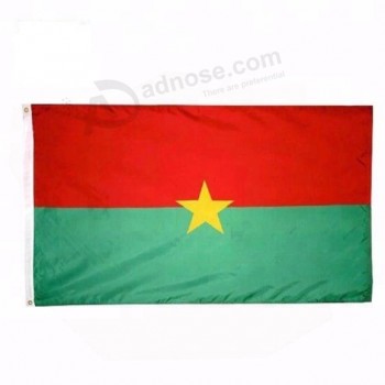 mão de poliéster personalizado carro uso bandeira de bandeira de burkina faso