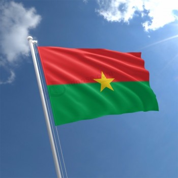 высококачественный двухсторонний печатный полиэстер флаг Буркина-Фасо