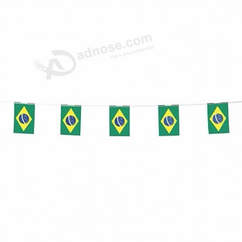 巴西彩旗横幅字符串标志隆重开幕