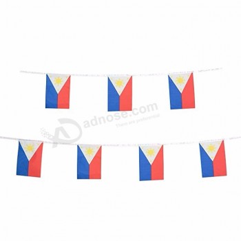 フィリピンのテーマパーティーのお祝いイベントのためのミニフィリピンフィリピン文字列旗布旗装飾