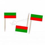 Las ventas calientes personalizan la impresión de la bandera de Bulgaria bandera del palillo de dientes