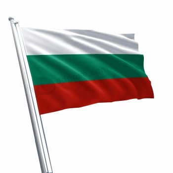 Personalizado tela de seda de alta qualidade impresso tecido digital impresso tamanho diferente tipos diferentes país país bandeira búlgara