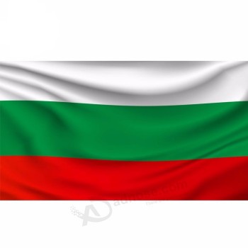 Venta caliente 3x5ft poliéster a prueba de calor volando bandera de bulgaria