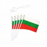 personalizado alta qualidade pequena Bulgária mão vara bandeira