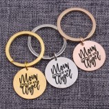 Keytag Mom Of An Angel Jewelry Memorial Souvenir Miscarriage Infant Loss Memory Key chain Keyrings Accessories Metal Key Holder