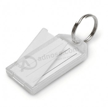 Plastic Key Tag with Flap and Split Ring