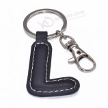 Hot trendy metal pu tag chaveiro de couro + carta de liga de zinco chaveiro de couro para chave do carro