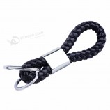 llavero buffway llavero, cordón de cuero trenzado Llavero titular Etiqueta 2 anillos de metal con diseño de moda para su automóvil