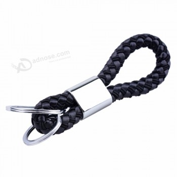 Buffway KeyChain Keyring,Leather Braided Lanyard Key Chain Holder Tag 2 Metal Rings With Fashion Design for Your Car
