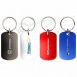 2019 nuevo estilo personalizado etiqueta de perro de metal de aluminio promocional con un anillo partido