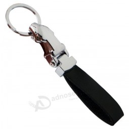 Wholesale Metal Custom embossing logo leather keychain/ key tag/ keyring