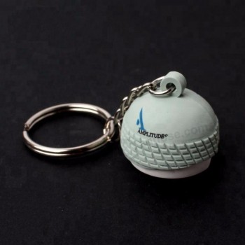 Logotipo de anime de moda de fábrica de China etiqueta de llave 3D de goma de PVC suave personalizada con anillos para regalo promocional
