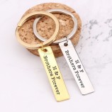 naam custom gegraveerde broer voor altijd sleutelhangers geschenken voor koppels minnaar sleutels houder sleutelhanger jongen / vriendin keytag beste vriend