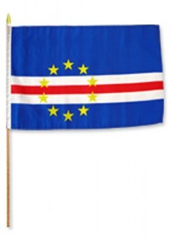 Одна дюжина Кабо-Верде 12x18 в палку флаги.