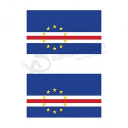 Two Pack Cape Verdean Flag Sticker FA Graphix Decal Self Adhesive Vinyl Cape Verde CPV CV