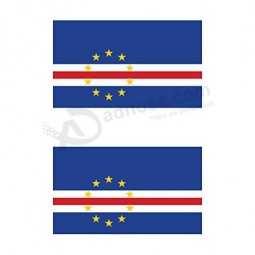 Zweierpack Cape Verdean Flag Aufkleber FA Graphix Aufkleber selbstklebendes Vinyl Cape Verde CPV CV