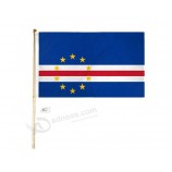 groothandel superstore 3x5 3'x5 'Kaapverdië polyester vlag met 5' (voet) vlaggenmast Kit met muurbeugel en schroeven