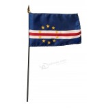 Small 4 X 6 Inches Mini 4x6 inches Miniature Desk & Table Flag Banner with Polyester Stick