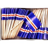 Cape Verde Mini Country Toothpick Flags, 100 Small International Mini Flag Cupcake Toothpicks or Cocktail Sticks & Picks