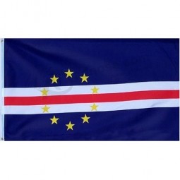 venta al por mayor personalizado cabo verde bandera poliéster 3 pies x 5 pies