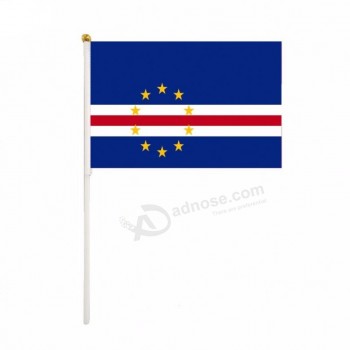 kurze Lieferzeit 2019 Großhandel Kap Verde nationales Logo Hand Flagge
