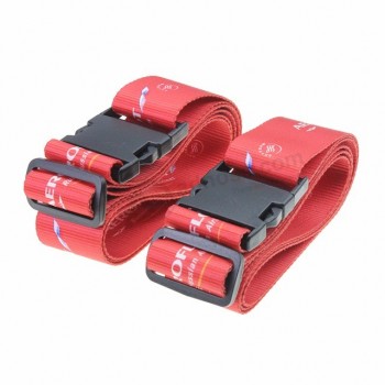 Custom design logo polyester luggage belts with Lock
