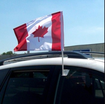 factory Car window flag holders with mini canada flag