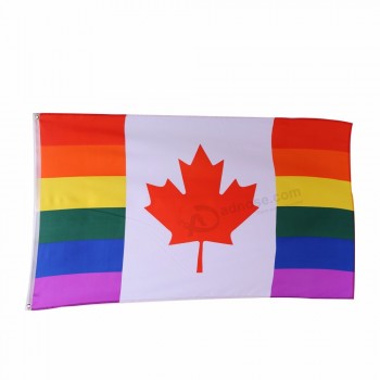 promotional custom rainbow canada flag wholesale