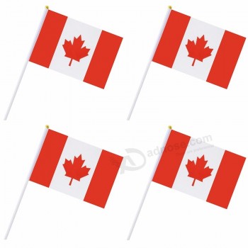 bandeira de mão ao ar livre do canadá para promoção