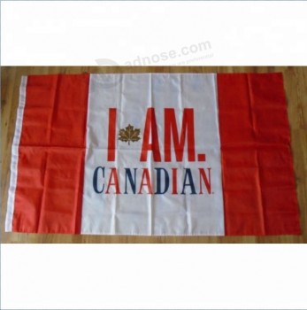 I am Canadian Flag Molson Beer Man Cave Canada Banner 3x5ft