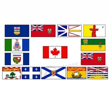 Canadá provincias canadienses banderas de poliéster provinciales Set 3'x5 'banner