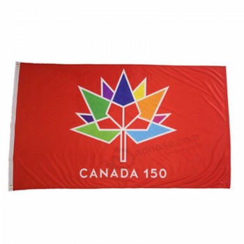 канада 150-летний юбилей 3x5 футов напечатан флаг полиэстера