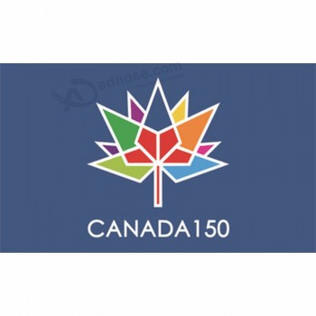 venda por atacado canadá 90 * 150 cm bandeira de poliéster personalizado