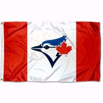 3 * 5ft 폴리 에스테 토론토 파란 Jays 캐나다 국가 로고 깃발