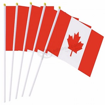 カナダスティックフラグ、スティックに手持ち国旗