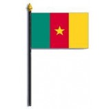 wholesale custom high quality cameroon flag rayon On staff 4 in. x 6 in.