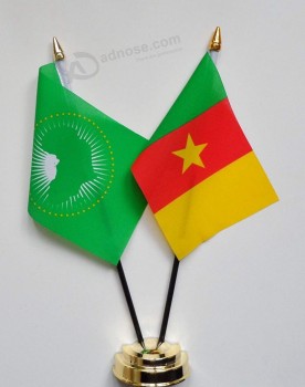 Камерун и флаг дружбы Африканского союза 25см (10 