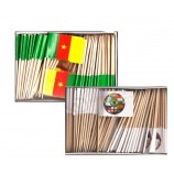 bandiere stuzzicadenti personalizzate all'ingrosso mini camerun e pallone da calcio