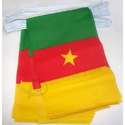 カメルーン6メートルの旗布旗20フラグ9 '' x 6 ''-カメルーン文字列フラグ15 x 21 cm