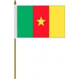 Kameroen kleine 4 X 6 inch mini country stick vlag banner met 10 inch plastic paal