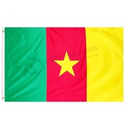 bandera de camerún 3x5 pies de poliéster impreso Bandera de bandera nacional camerunesa con arandelas de latón