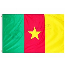 cameroon flag 3x5 ft printed polyester Fly cameroonian national flag banner with brass grommets