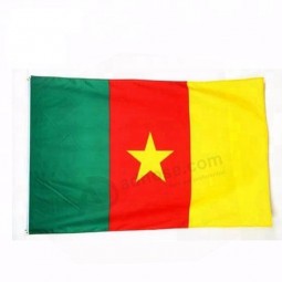 bandiera della bandiera del Camerun uso dell'automobile tenuta in mano del poliestere