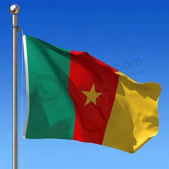 bandera camerunesa de poliéster de 3 * 5 pies barata personalizada En stock