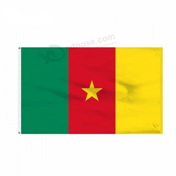 легкая железная ткань с водной печатью 300d spun-poly ткань 3x5ft на заказ флаг Камеруна